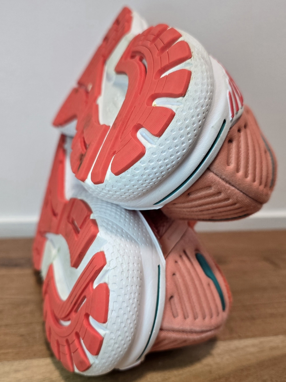Brooks Women's Running Shoes - Coral Pink /Teal Size 6 - Picture 8 of 12